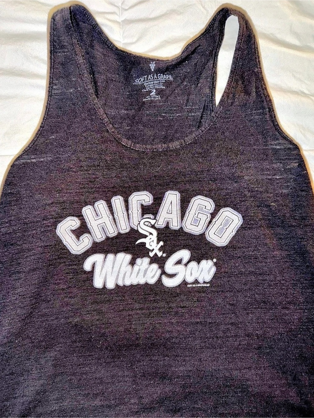 Soft As a Grape Chicago White Sox tank top Black White Sox Tank Top Size 2